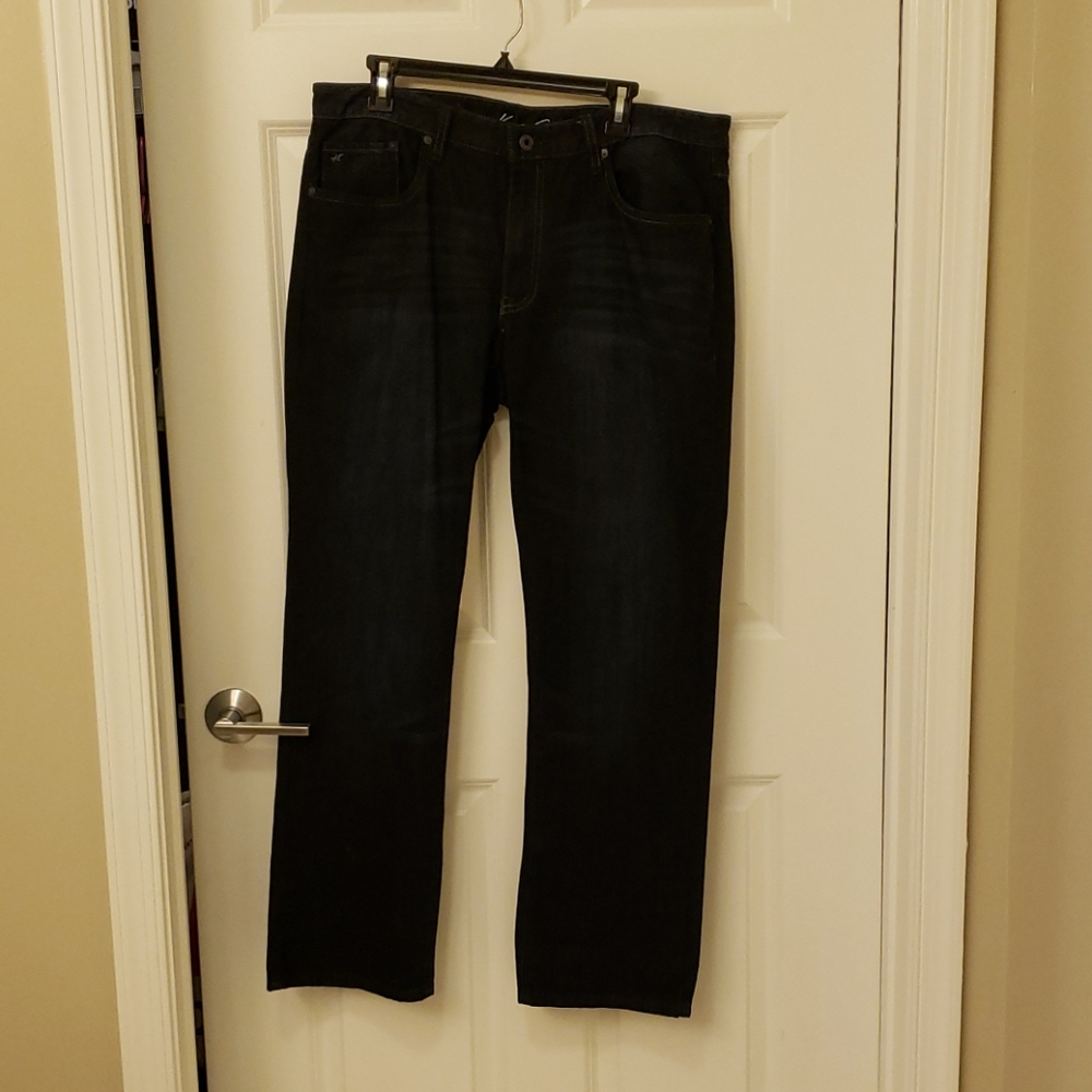 Only have been worn twice dark navy blue jeans